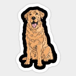 Golden Retriever - best family dog in the world Sticker